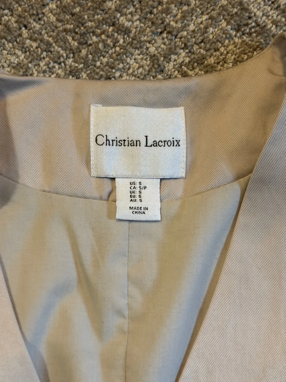 Christian Lacroix Beige Tailored Blazer Jacket - Picture 2 of 2
